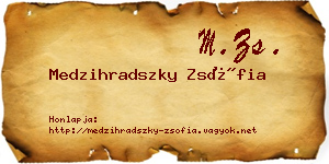 Medzihradszky Zsófia névjegykártya